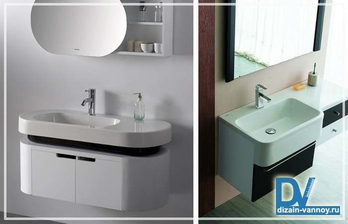 Підвісна або навісна тумба для ванної кімнати   види і вибір