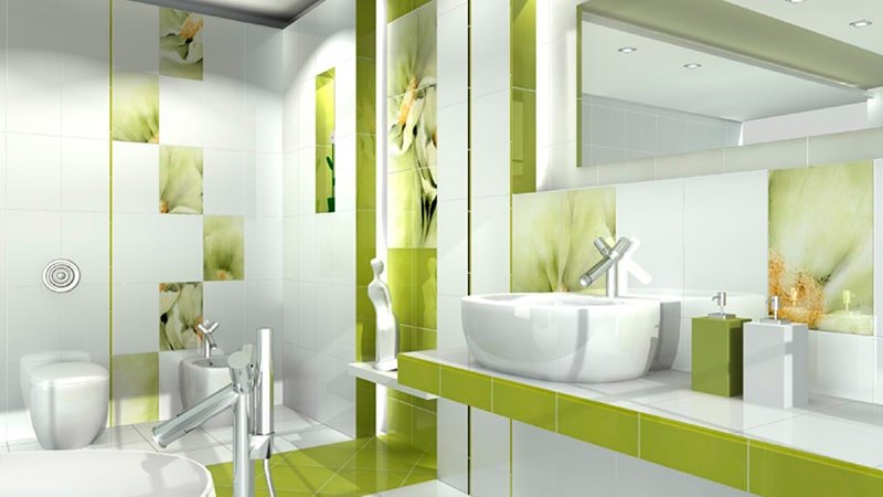 Плитка для ванної кімнати: колекція фото