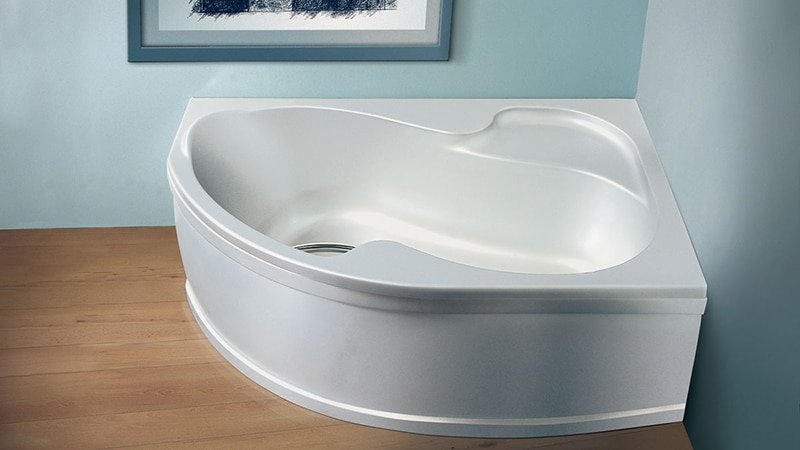 Ванна акрилова кутова: розміри і форми