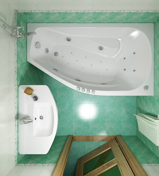 Оригінальний дизайн маленької ванної кімнати