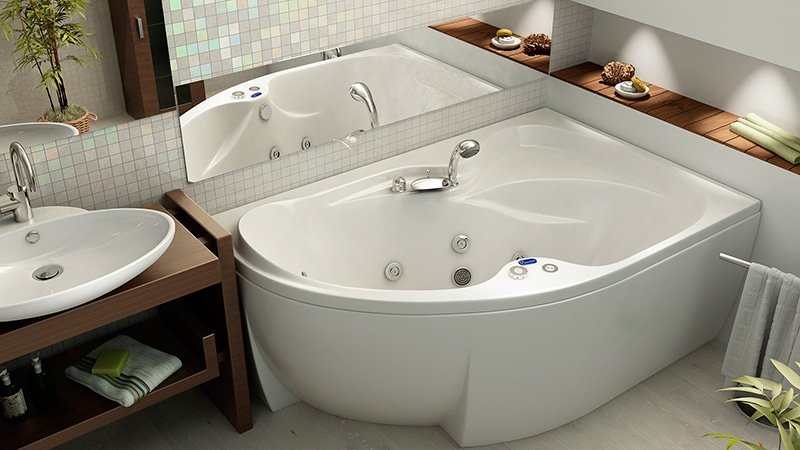 Ванни акрилові: кутові асиметричні