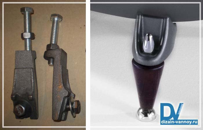 Універсальні регульовані ніжки для чавунної ванни і висота установки