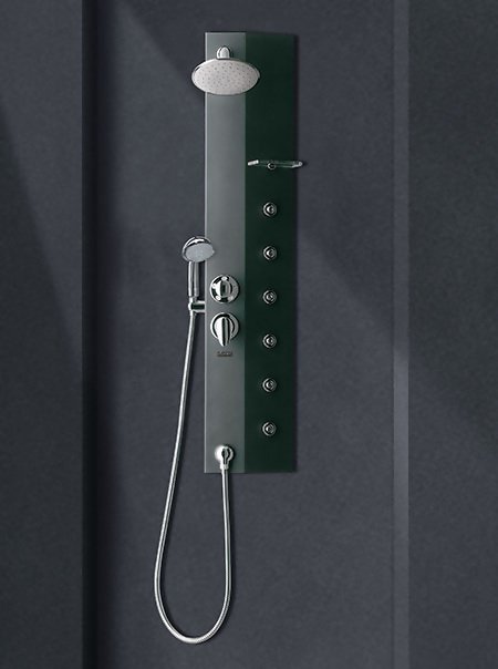 Душова панель з тропічним душем і змішувачем, які бувають види