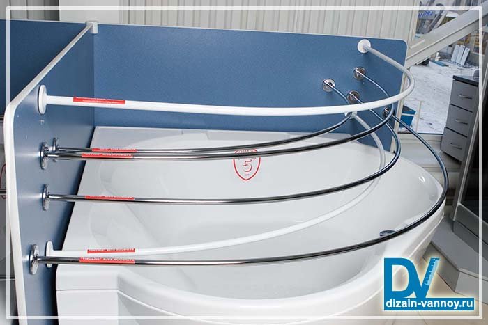 Кутові карнизи для ванної   види г образних і телескопічних штанг