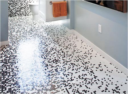 Інтерєр ванної кімнати поєднаної з туалетом