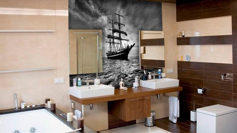 Фотоплитка для ванної кімнати: особливості обробки