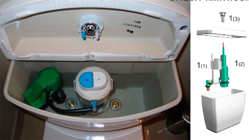 Арматура бачка для унітазу: встановлення і регулювання