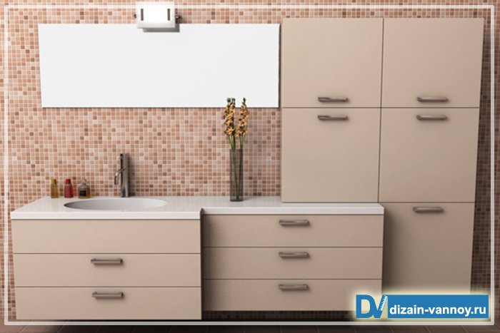 Меблі для ванної кімнати і туалету: види, фото і зразки