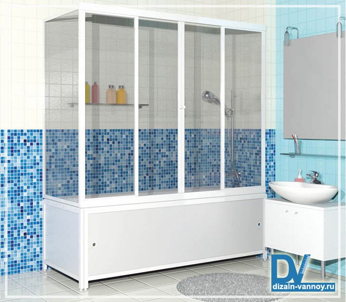 Пластикова шторка для ванної   види розсувних і звичайних конструкцій