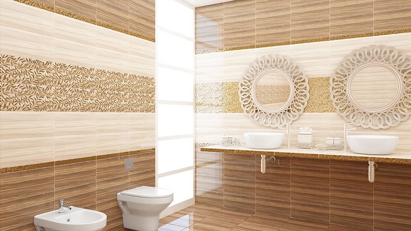 Кольорова плитка для ванної: фото зразків