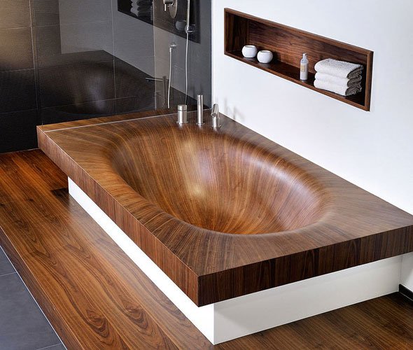Деревяна ванна в інтерєрі: бути чи не бути?