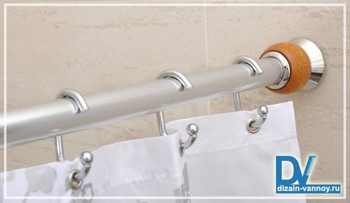 Оптимальна штанга для штори у ванну кімнату і кутова г подібна поперечина