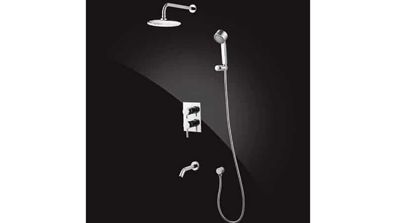 Душові стійки зі змішувачем і верхнім душем: особливості вибору