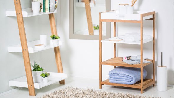 Як вибрати етажерку для ванної кімнати: розбираємося у видах і матеріалах