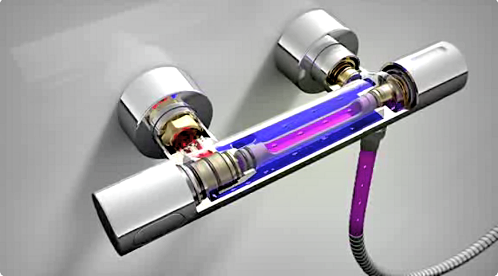 Змішувач з термостатом для ванни з душем, які є види