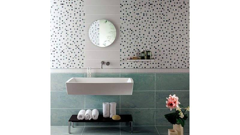 Плитка мозаїка для ванної кімнати: фото дизайну інтерєру