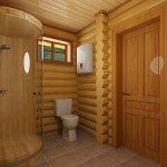 Санвузол у деревяному будинку: як зробити душову кабіну