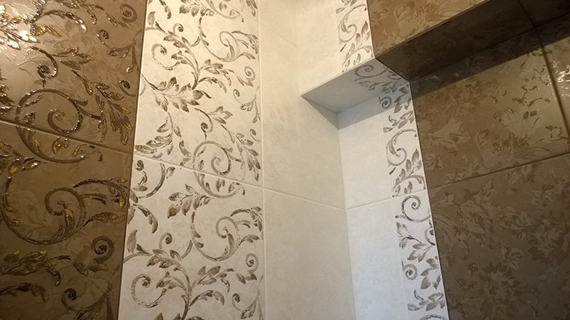 Керамічна плитка для ванної: дизайн, фото колекція