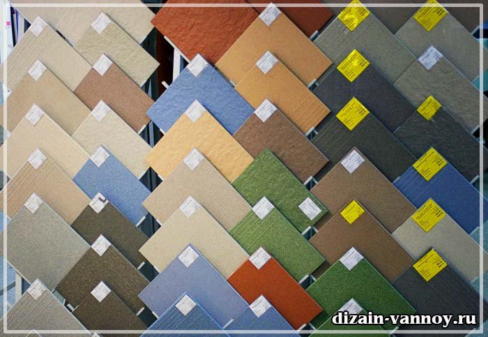 Плитка напольная для ванної кімнати, фото і види кахлю