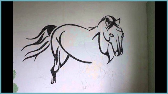 Як зробити картину або малюнок рідкими шпалерами