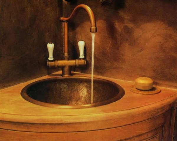 Кутова раковина для ванної: переваги, різновиди за розмірами і матеріалами