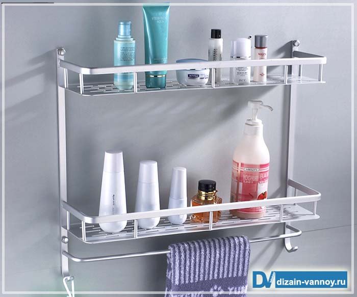 Навісні полиці для ванної кімнати   види поличок і способи розміщення