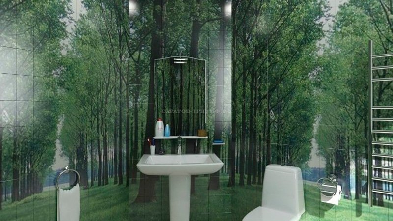 Фотоплитка для ванної кімнати: особливості обробки