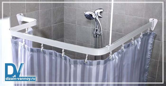 Кутові карнизи для ванної   види г образних і телескопічних штанг