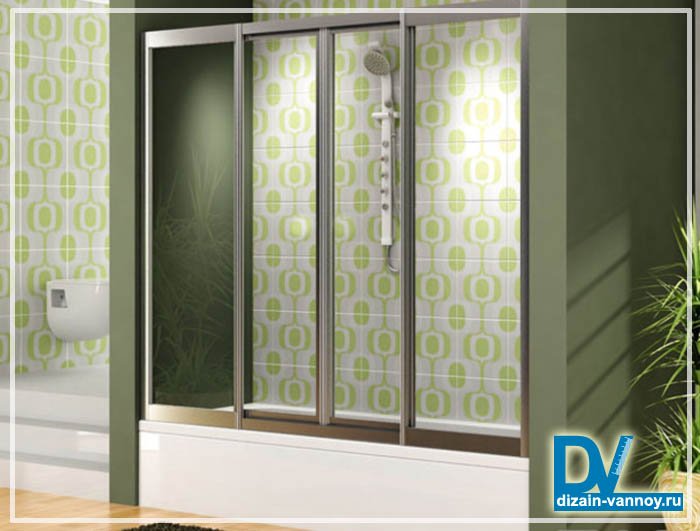 Пластикова шторка для ванної   види розсувних і звичайних конструкцій