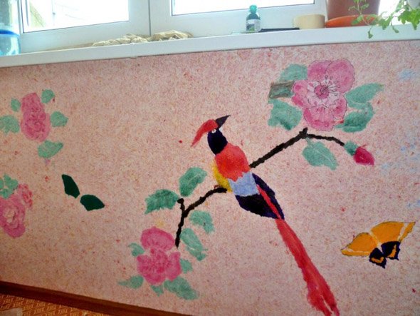 Як зробити картину або малюнок рідкими шпалерами