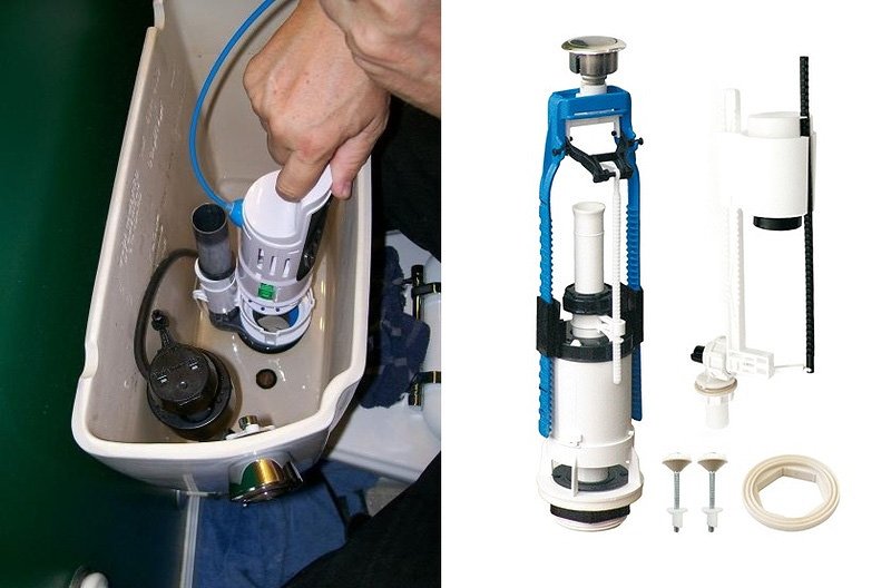 Як полагодити зливний бачок унітазу з кнопкою?