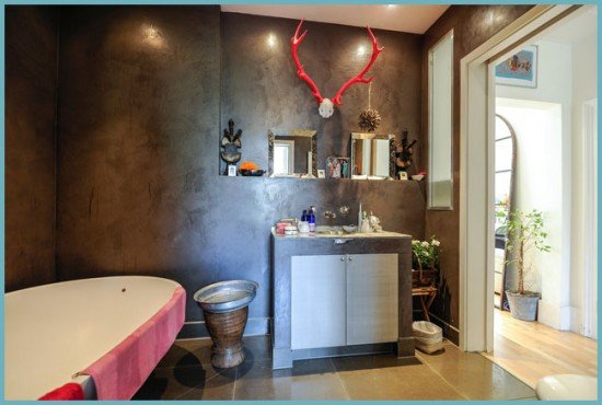 Як створити красивий інтерєр у ванній кімнаті за допомогою декоративної фактурної штукатурки: фотопримеры