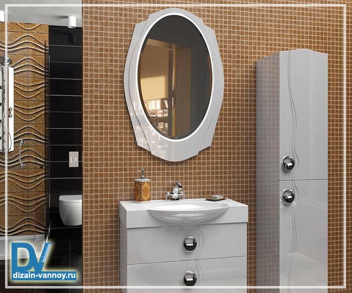 Кругле і овальне дзеркало у ванну кімнату   фото інтерєрів і вибір