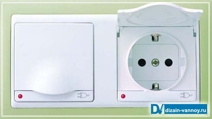 Вологозахищені розетки для ванної кімнати і установка