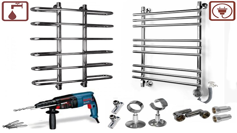 Установка рушникосушки у ванній своїми руками