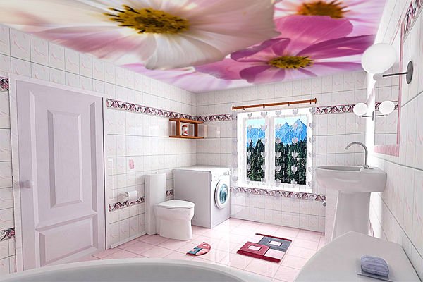 Усе про натяжні стелі у ванній, плюси і мінуси, а також поради Усе про натяжні стелі у ванній, плюси і мінуси, а також поради