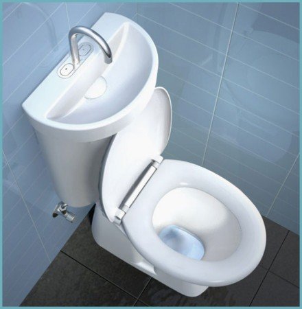 Унітаз з раковиною на бачку – практична економія місця