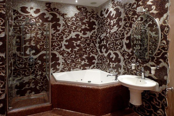 Панно з плитки в ванну кімнату — види і розміри (відео огляд, фото)