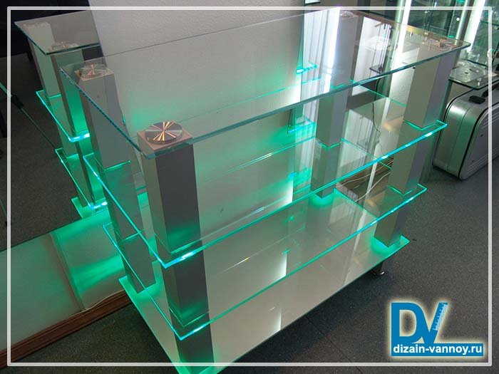 Скляні шафи для ванної кімнати і дверцята із скла