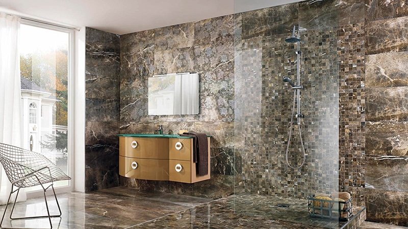 Плитка під мармур для ванної кімнати