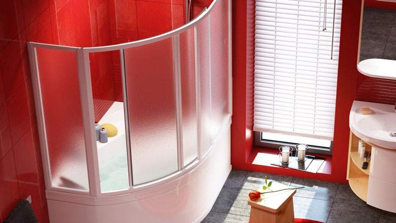 Ширма для ванної розсувна із скла