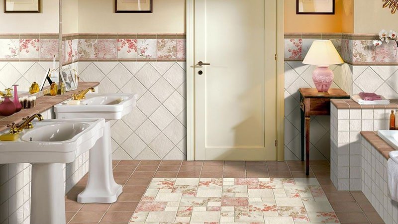 Кахель для ванної кімнати: фото поєднання кольорів