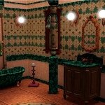 Фото плитка у ванній з малюнком: красива синя