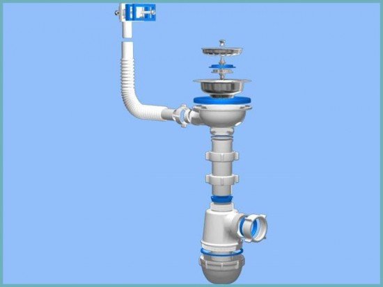 Вибираємо правильний сифон для кухонної мийки (раковини)
