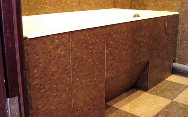 Екран під ванну з плитки — види і монтаж (відео, фото)