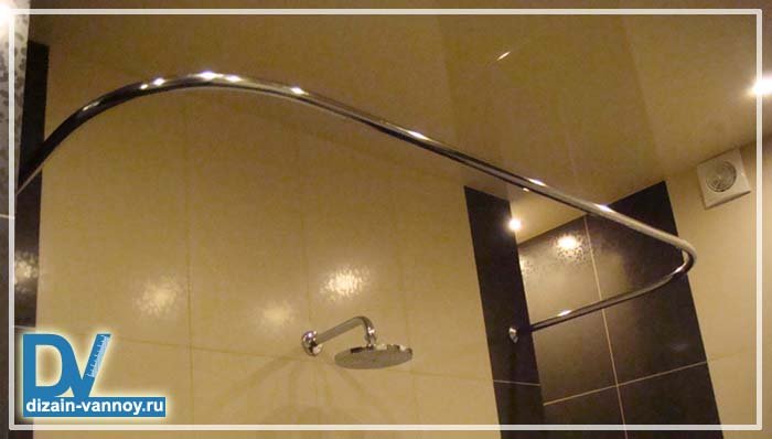 Кутові карнизи для ванної   види г образних і телескопічних штанг