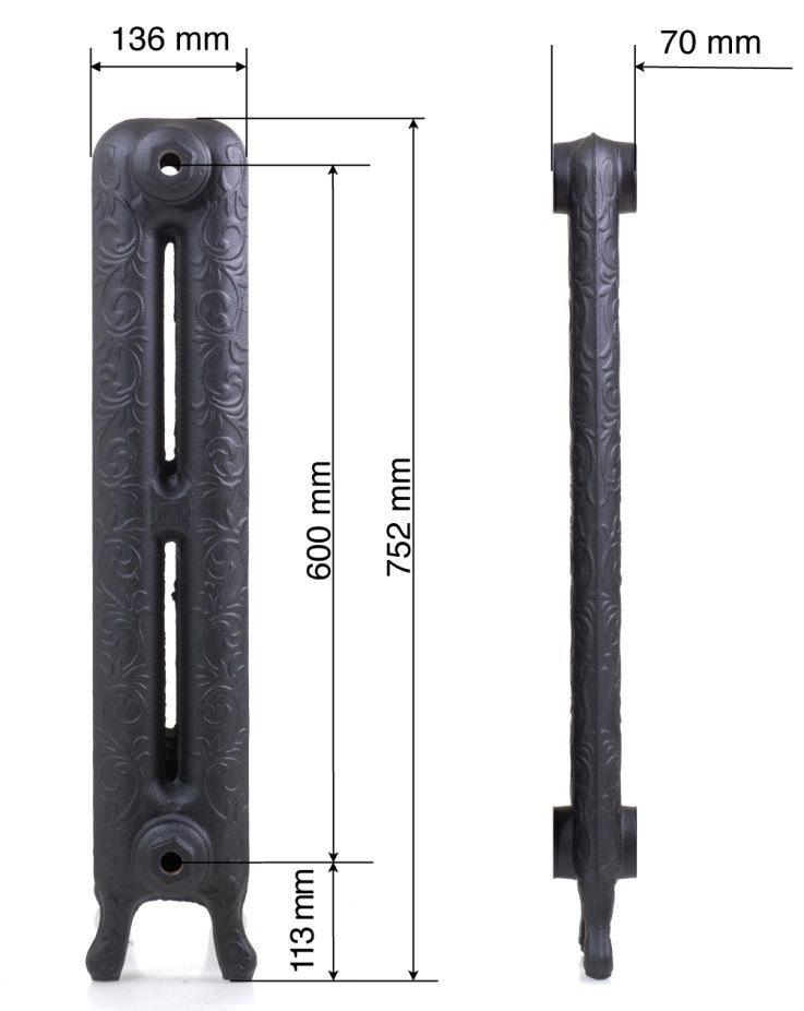 Розрахунок кількості радіаторів опалення по площі і обсягу приміщення