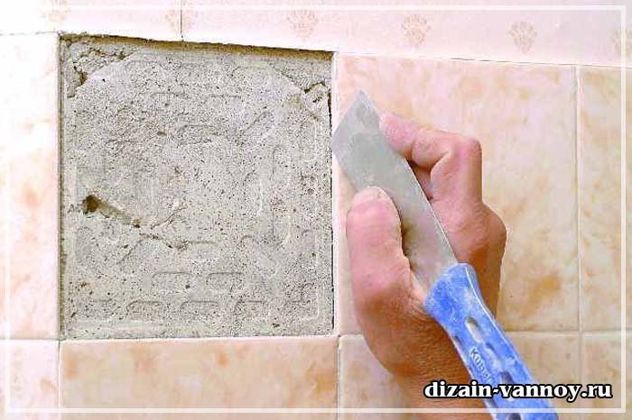Як відбити плитку у ванній, демонтаж старого кахлю
