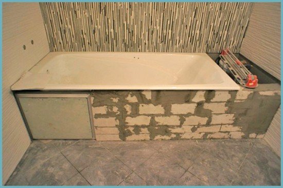 Як зробити декоративний екран або нішу під ванну своїми руками