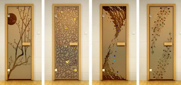 Скляні двері для ванної кімнати і туалету — види і установка (відео, фото)